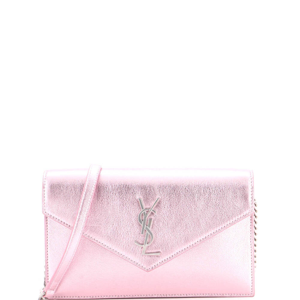 Saint Laurent Small Classic Monogram Wallet on Chain